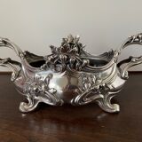 Vintage silver metal planter