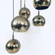 Golden Cascade 5-Ball Ceiling Lamp, Italy, 1980s