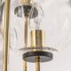 Superb brass suspension in Sciolari style, Germany, 1970s.