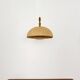 Teakwood and Raffia Bast Pendant Lamp by Temde