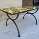 Jean Lurçat at Saint-Vincent Coffee table in wrought iron 1950