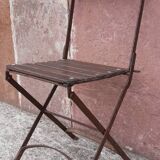 Foldable wrought iron chair