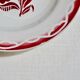 Set of 6 hollow plates Terre de Fer, model "Odette", Digoin Sarreguemines