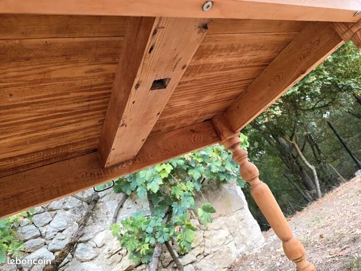 Table à abattants pliable en bois massif brut