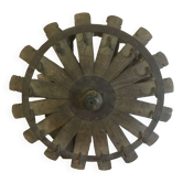 Key ring wheel or other in wood and metal