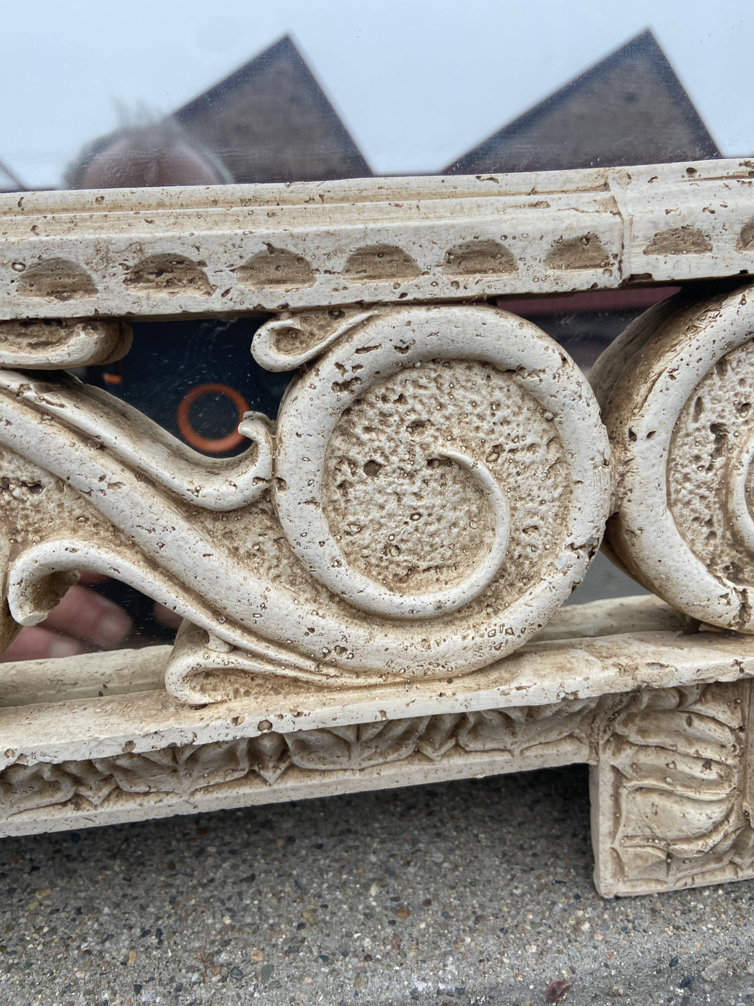 Old mirror mirror vintage mirror style antique travertine from italy