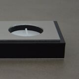 Brushed Steel Candle Holder Art Deco / Bauhaus Design