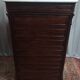 Large mahogany chest of drawers with 8 drawers from the Napoleonic III period.