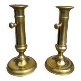 Pair of brass candlesticks