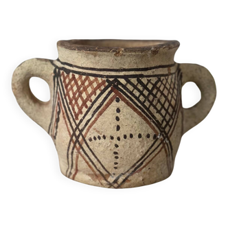 Antique Berber pot ears Moroccan terracotta ethnic tribal art