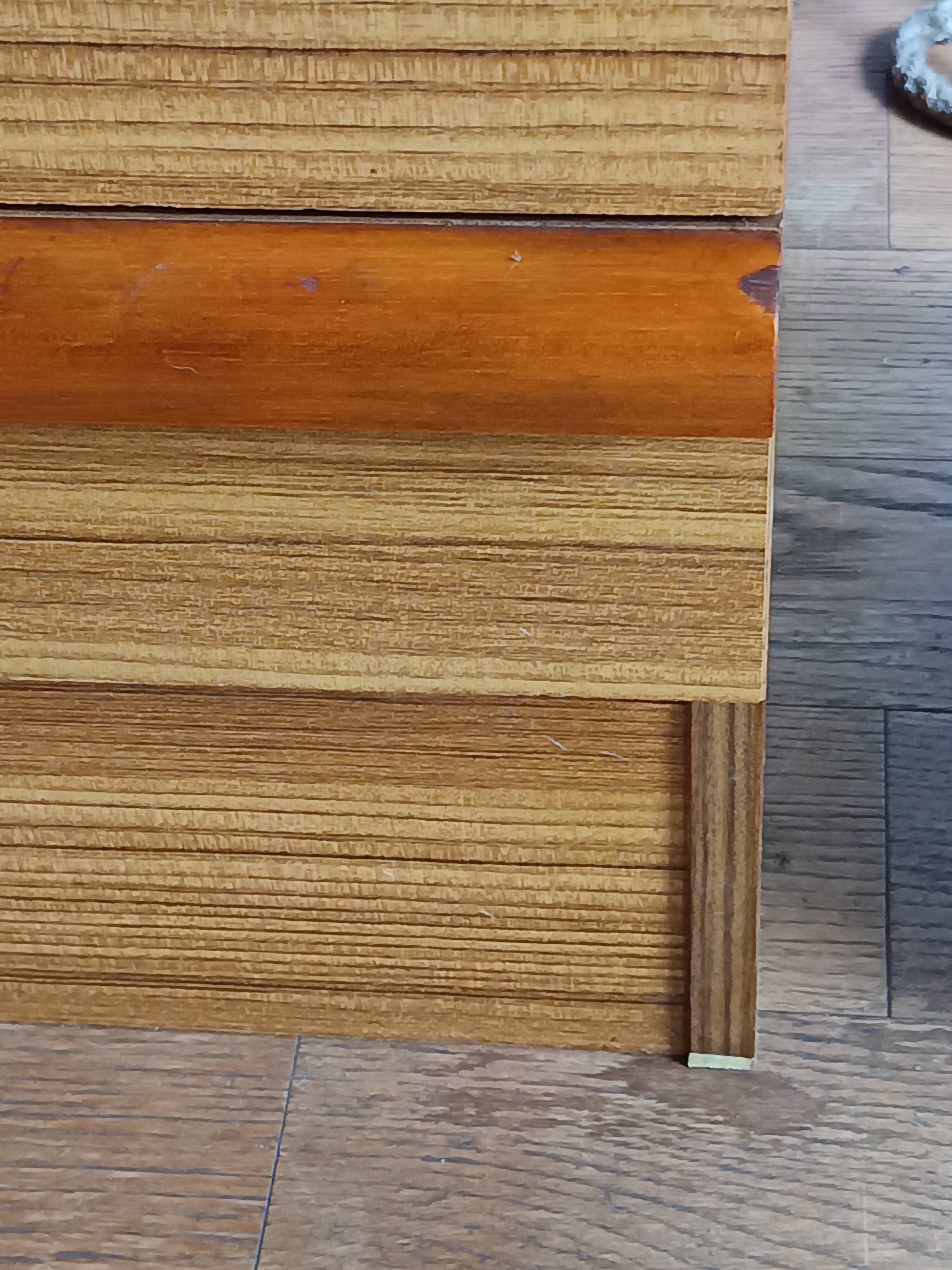 vintage bedside tables in elm by Simat Doubinski Brothers