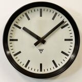 Industrial bakelite factory wall clock from pragotron, 1960s