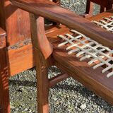 Mahogany set (ipe) composed of a table, 14 chairs and 2 armchairs - work from the 70s