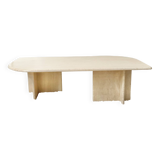 Table basse en travertin (Roche Bobois)