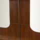 Mid-century wall mirror with shelf