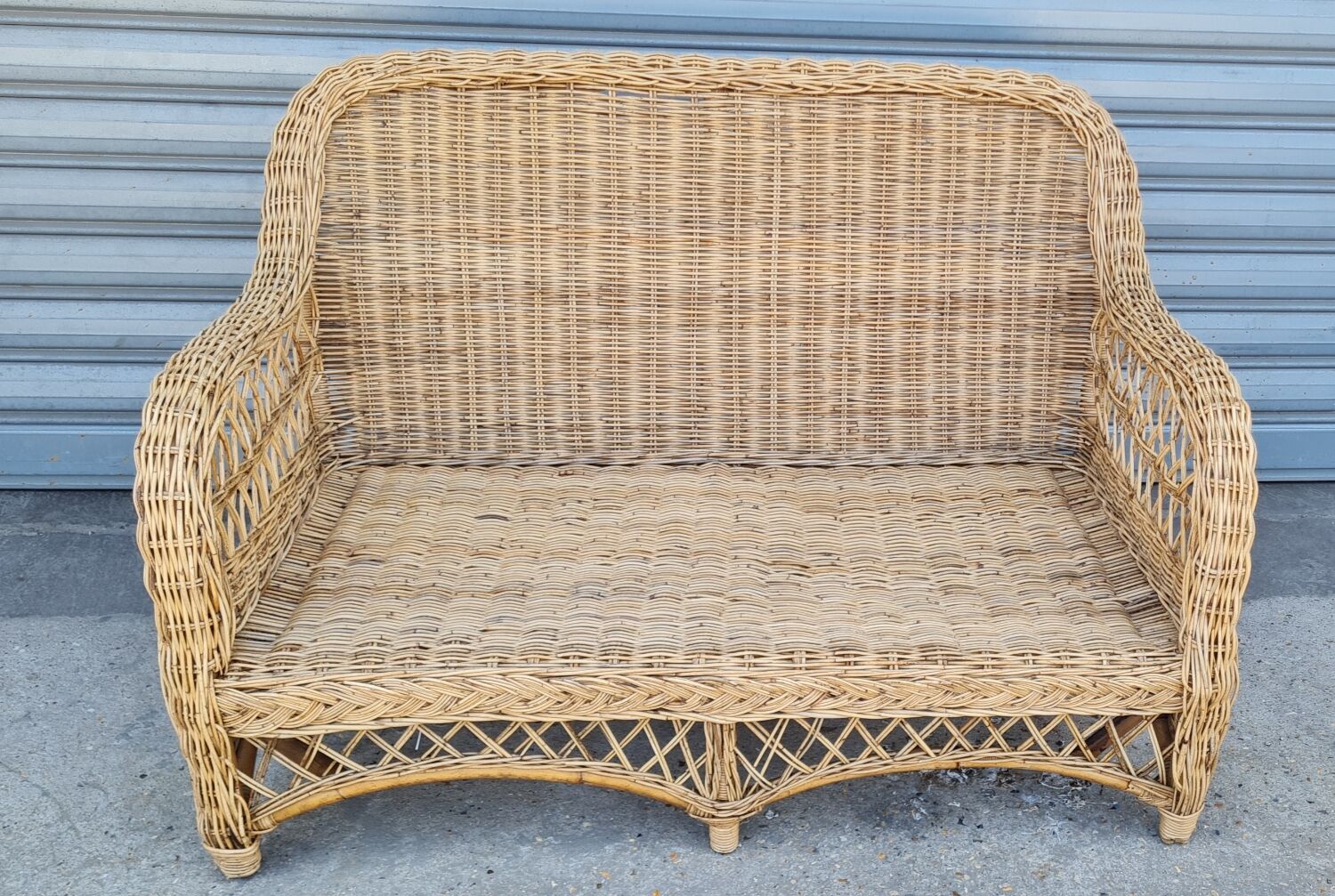 Rattan and wicker sofa 1960