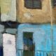 Tableau "Vieilles Maisons" HSP Castro Urdiales Espagne Milieu XX°