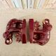 Pair of burgundy ceramic “Elephants” bookends