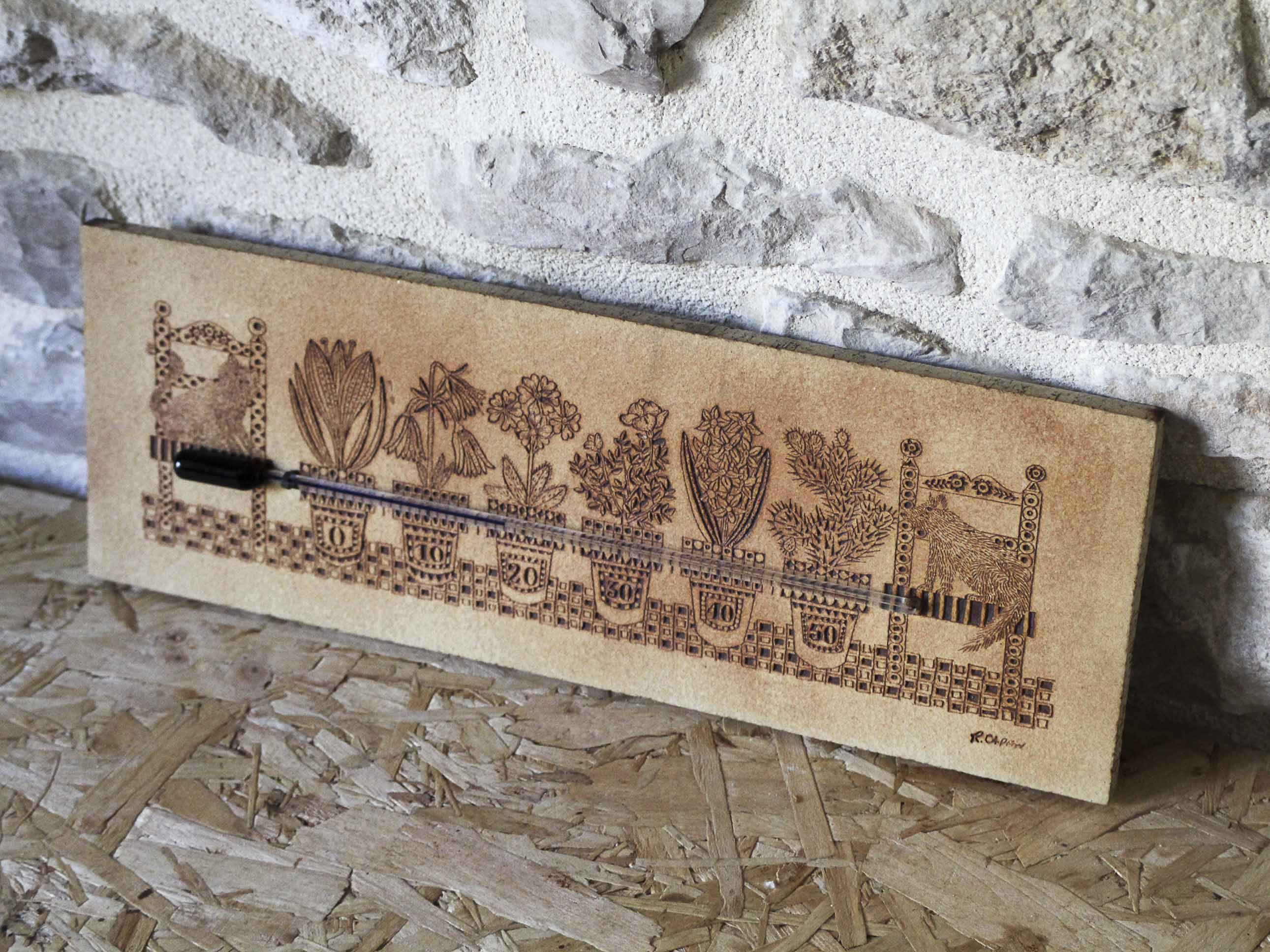 Roger Capron Ceramic Thermometer Plate