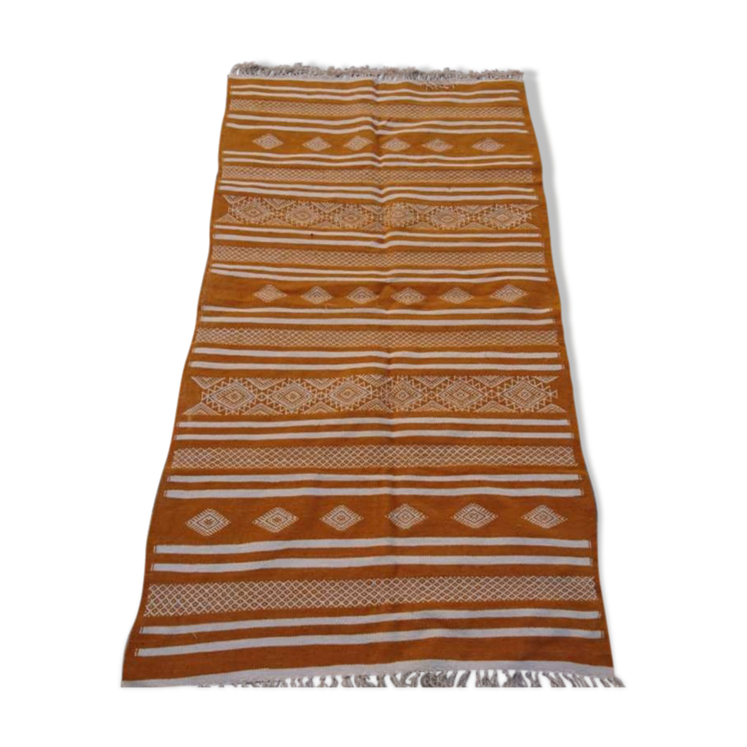 Yellow kilim handmade woollen 190x105cm