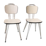 2 formica chairs - eiffel legs