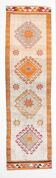 Vintage Orange Pattern Turkish Runner Rug, 95x342 Cm