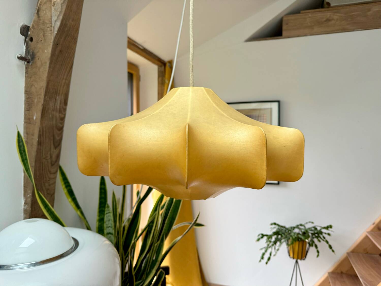 Large cocoon pendant light, 60s