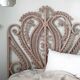 Rattan peacock headboard