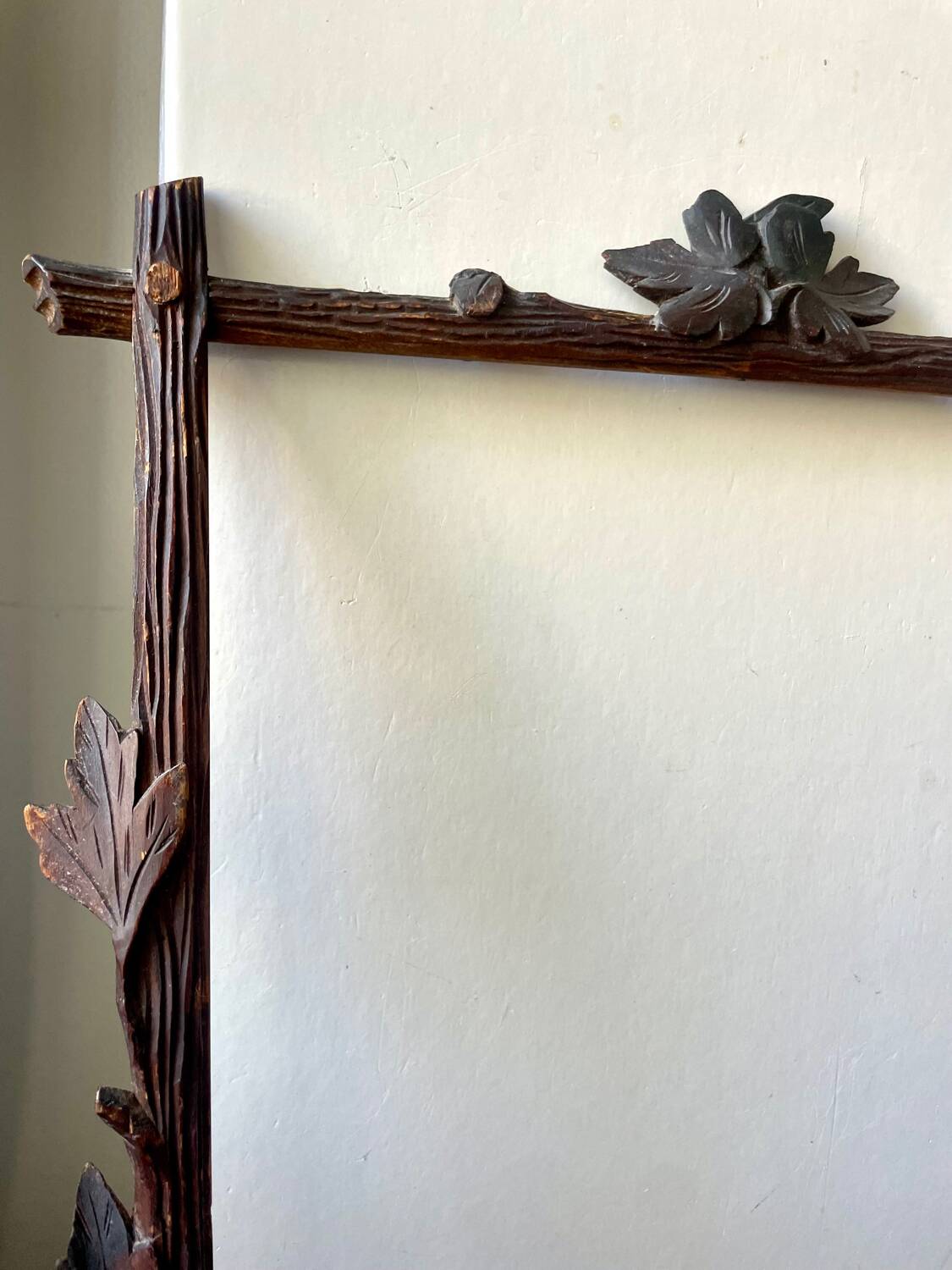 Antique Frame carved wood measurements 49 cm x 39 cm