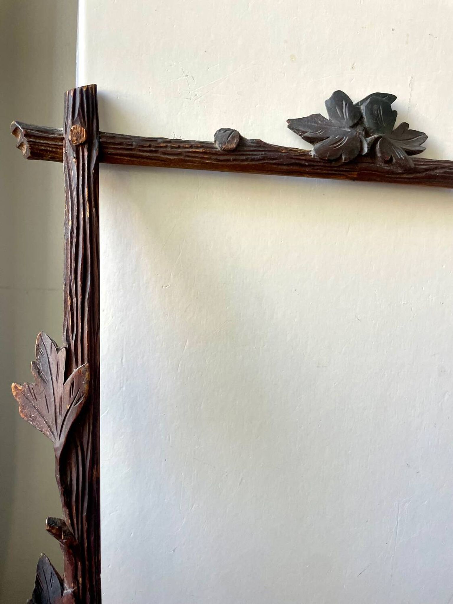 Antique Frame carved wood measurements 49 cm x 39 cm
