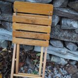 Rustic wooden folding children's chair