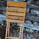 Chaise rustique pour enfant pliante en bois
