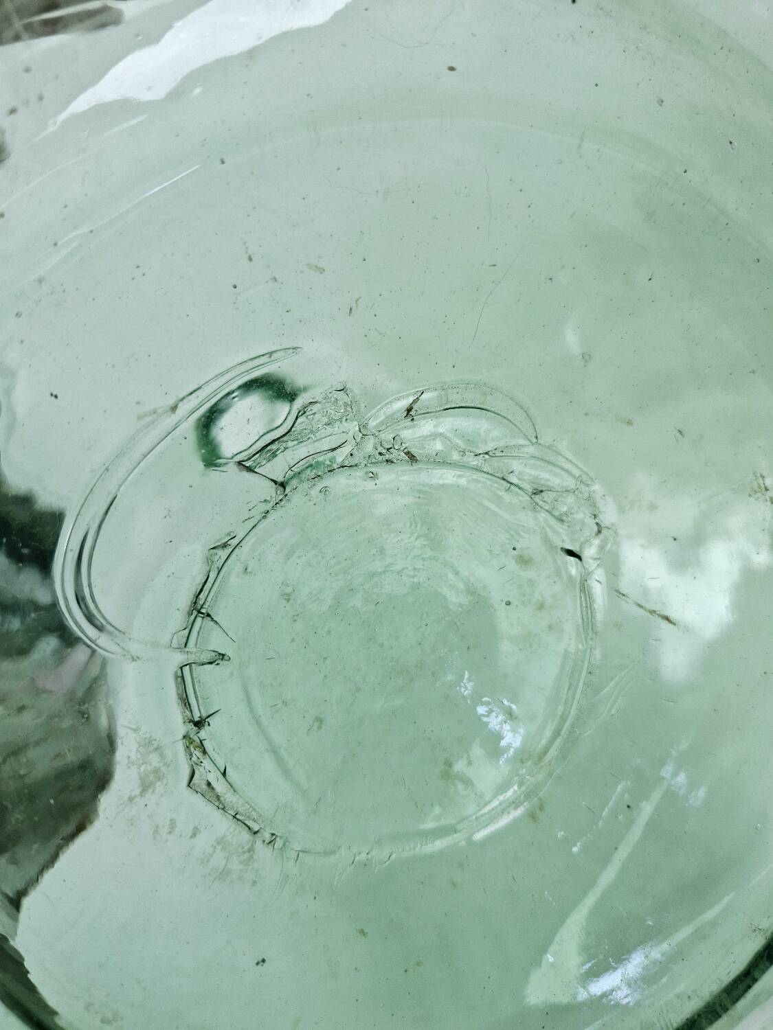 Old Carboy Bottle Dame Jeanne Light Green 20 Liters