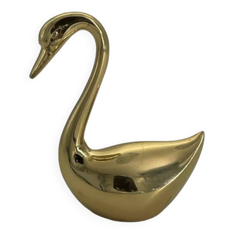 Vintage brass swan sculpture