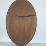 Modern Style Black Oval Wall Mirror