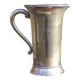 Antique metal carafe, jug, pitcher with handle, engraved dragonfly, collection