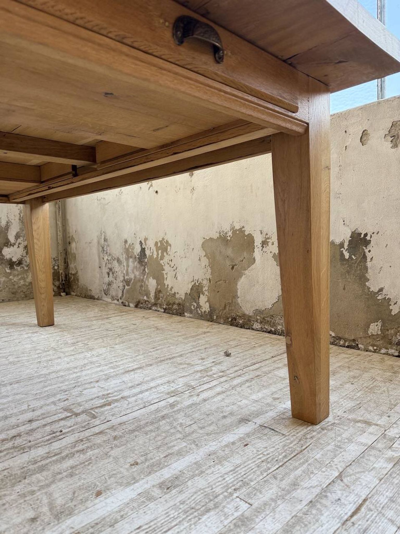 Table de ferme extensible en chêne massif
