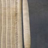 Set of two vintage design chairs by Franco Albini for Tecta, chrome and rattan