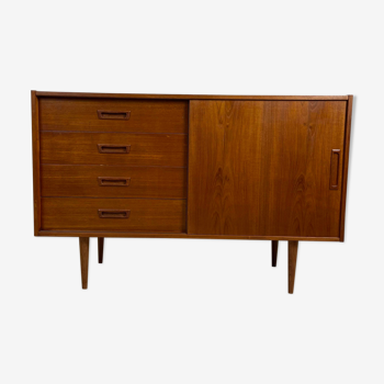 Enfilade scandinave mi-longue en teck, années 60