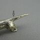 Set of 6 silver metal knife holders with basset dachshund dogs