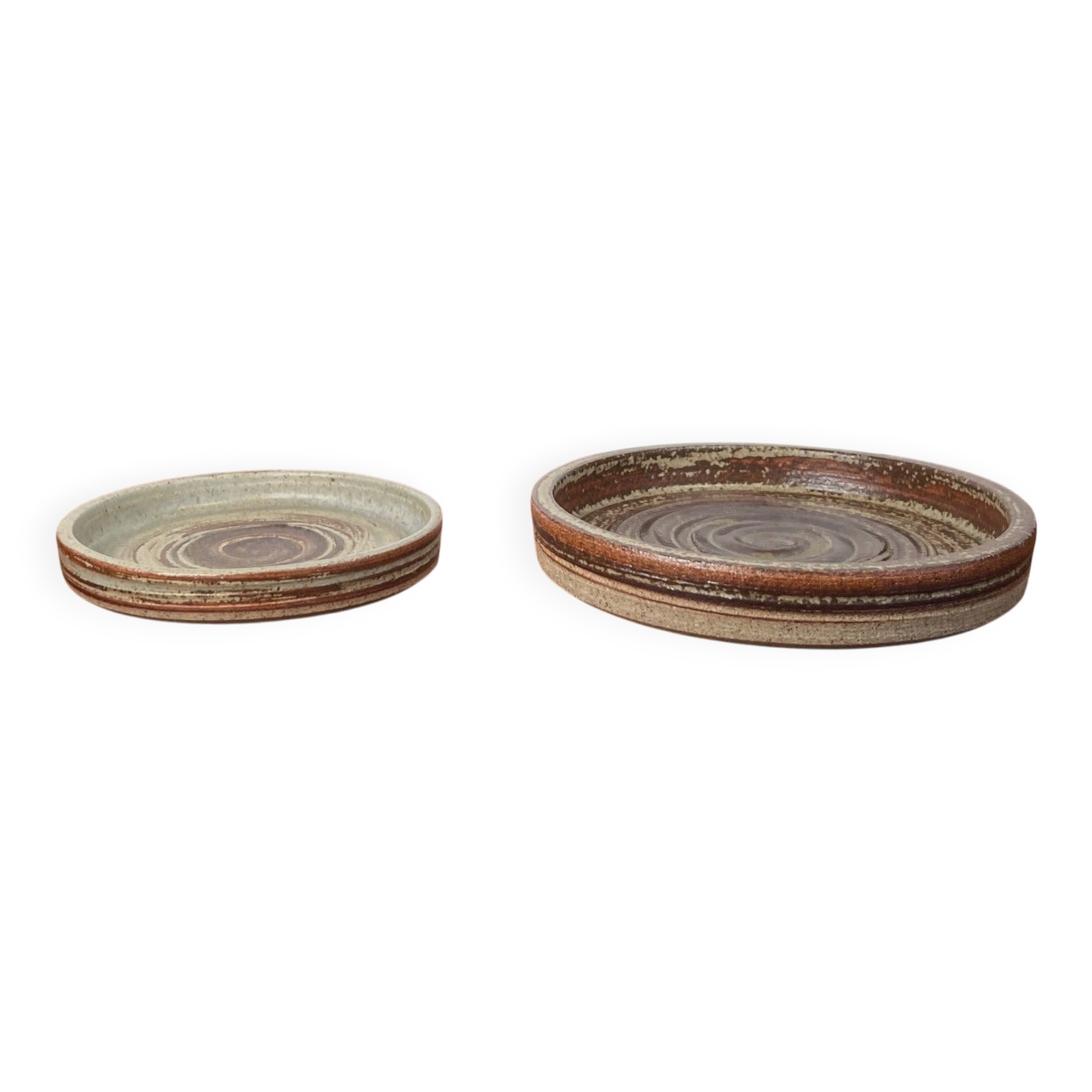 Mid-Century Modern Danish Studio Pottery Bowls by Tue Poulsen for Tue Keramik, 1960s, Set of 2