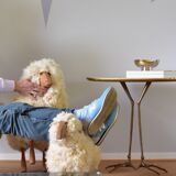 Set of two Wool Sheeps Sculpture by Hans-Peter Krafft for Meier Germany
