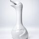 Vintage porcelain carafe from Limoges, white, model after Sandoz.