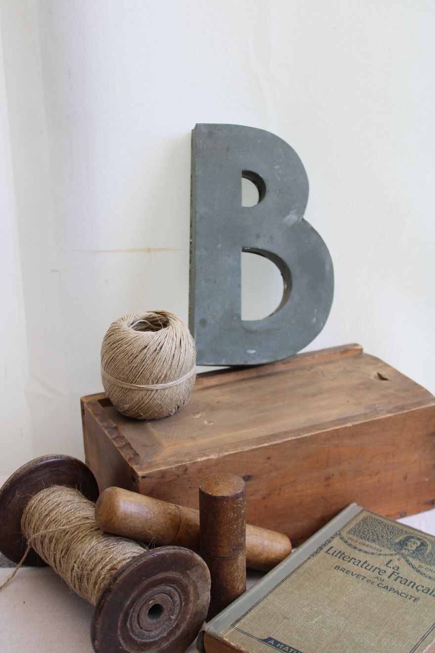 Letter of sign in zinc