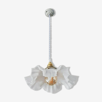 Suspension ombrelle vintage blanche