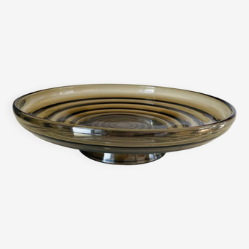 Vintage smoked glass bowl