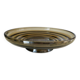 Vintage smoked glass bowl