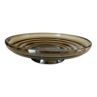 Vintage smoked glass bowl