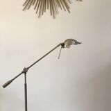 Lampadaire en alu brossé pivotant années 70