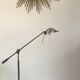 Pivoting brushed aluminum floor lamp from the 70s